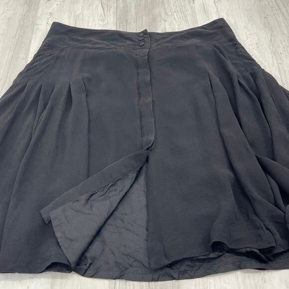 Karl Lagerfeld For H&M Black Silk Flowy Whimsygoth Grunge Witchy Mini Skirt 10 - Picture 6 of 11